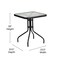Flash Furniture 3PC Patio Set-23.5SQ Glass Table, 2 Black Chairs TLH-073A1303C-GG - alternate 5